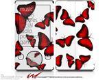 Butterflies Red - Decal Style skin fits Zune 80/120GB  (ZUNE SOLD SEPARATELY)
