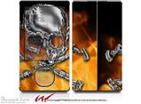 Chrome Skull on Fire - Decal Style skin fits Zune 80/120GB  (ZUNE SOLD SEPARATELY)
