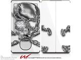 Chrome Skull on White - Decal Style skin fits Zune 80/120GB  (ZUNE SOLD SEPARATELY)