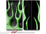 Metal Flames Green - Decal Style skin fits Zune 80/120GB  (ZUNE SOLD SEPARATELY)