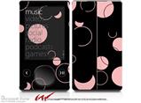 Lots of Dots Pink on Black - Decal Style skin fits Zune 80/120GB  (ZUNE SOLD SEPARATELY)
