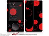 Lots of Dots Red on Black - Decal Style skin fits Zune 80/120GB  (ZUNE SOLD SEPARATELY)