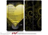 Glass Heart Grunge Yellow - Decal Style skin fits Zune 80/120GB  (ZUNE SOLD SEPARATELY)