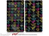 Kearas Hearts Black - Decal Style skin fits Zune 80/120GB  (ZUNE SOLD SEPARATELY)