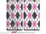 Argyle Pink and Gray - Decal Style skin fits Zune 80/120GB  (ZUNE SOLD SEPARATELY)