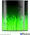 Sony PS3 Skin - Fire Flames Green