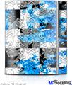 Sony PS3 Skin - Checker Skull Splatter Blue