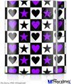 Sony PS3 Skin - Purple Hearts And Stars