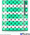 Sony PS3 Skin - Kearas Daisies Stripe Sea Foam