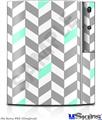 Sony PS3 Skin - Chevrons Gray And Seafoam