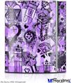 Sony PS3 Skin - Scene Kid Sketches Purple