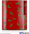 Sony PS3 Skin - Holly Leaves on Red