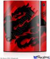 Sony PS3 Skin - Oriental Dragon Black on Red