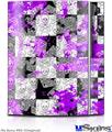 Sony PS3 Skin - Purple Checker Skull Splatter