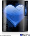 Sony PS3 Skin - Glass Heart Grunge Blue