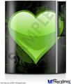 Sony PS3 Skin - Glass Heart Grunge Green