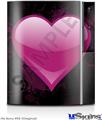 Sony PS3 Skin - Glass Heart Grunge Hot Pink