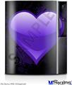 Sony PS3 Skin - Glass Heart Grunge Purple