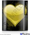 Sony PS3 Skin - Glass Heart Grunge Yellow