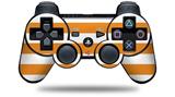Sony PS3 Controller Decal Style Skin - Psycho Stripes Orange and White (CONTROLLER NOT INCLUDED)