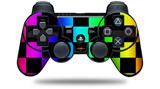 Sony PS3 Controller Decal Style Skin - Rainbow Checkerboard (CONTROLLER NOT INCLUDED)