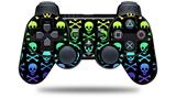 Sony PS3 Controller Decal Style Skin - Skull and Crossbones Rainbow (CONTROLLER NOT INCLUDED)