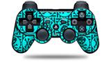 Sony PS3 Controller Decal Style Skin - Skull Patch Pattern Blue (CONTROLLER NOT INCLUDED)
