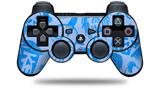 Sony PS3 Controller Decal Style Skin - Skull Sketches Blue (CONTROLLER NOT INCLUDED)