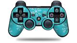 Sony PS3 Controller Decal Style Skin - Winter Snow Teal Blue (CONTROLLER NOT INCLUDED)