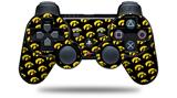 Sony PS3 Controller Decal Style Skin - Iowa Hawkeyes Tigerhawk Tiled 06 Gold on Black (CONTROLLER NOT INCLUDED)