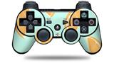 Decal Skin compatible with Sony PS3 Controller Oranges Blue (CONTROLLER NOT INCLUDED)