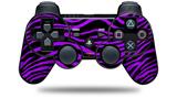 Sony PS3 Controller Decal Style Skin - Purple Zebra (CONTROLLER NOT INCLUDED)