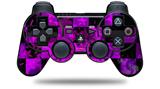 Sony PS3 Controller Decal Style Skin - Purple Star Checkerboard (CONTROLLER NOT INCLUDED)