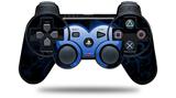 Sony PS3 Controller Decal Style Skin - Glass Heart Grunge Blue (CONTROLLER NOT INCLUDED)