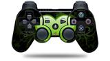 Sony PS3 Controller Decal Style Skin - Glass Heart Grunge Green (CONTROLLER NOT INCLUDED)