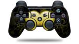 Sony PS3 Controller Decal Style Skin - Glass Heart Grunge Yellow (CONTROLLER NOT INCLUDED)
