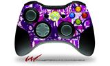 XBOX 360 Wireless Controller Decal Style Skin - Purple Checker Graffiti (CONTROLLER NOT INCLUDED)