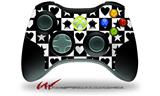 XBOX 360 Wireless Controller Decal Style Skin - Hearts And Stars Black and White (CONTROLLER NOT INCLUDED)