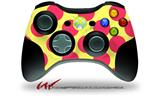 XBOX 360 Wireless Controller Decal Style Skin - Kearas Polka Dots Pink And Yellow (CONTROLLER NOT INCLUDED)