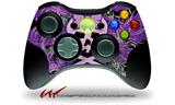 XBOX 360 Wireless Controller Decal Style Skin - Purple Girly Skull (CONTROLLER NOT INCLUDED)