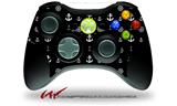 XBOX 360 Wireless Controller Decal Style Skin - Nautical Anchors Away 02 Black (CONTROLLER NOT INCLUDED)