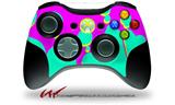 XBOX 360 Wireless Controller Decal Style Skin - Drip Teal Pink Yellow (CONTROLLER NOT INCLUDED)