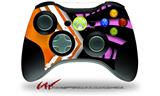 XBOX 360 Wireless Controller Decal Style Skin - Black Waves Orange Hot Pink (CONTROLLER NOT INCLUDED)