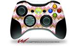 XBOX 360 Wireless Controller Decal Style Skin - Pink and White Chevron (CONTROLLER NOT INCLUDED)