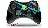 XBOX 360 Wireless Controller Decal Style Skin - Baja 0014 Neon Teal (CONTROLLER NOT INCLUDED)