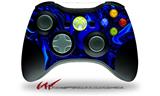 Decal Skin compatible with XBOX 360 Wireless Controller Liquid Metal Chrome Royal Blue (CONTROLLER NOT INCLUDED)