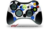 XBOX 360 Wireless Controller Decal Style Skin - Lots of Dots Blue on White (CONTROLLER NOT INCLUDED)