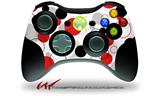 XBOX 360 Wireless Controller Decal Style Skin - Lots of Dots Red on White (CONTROLLER NOT INCLUDED)