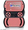 Checkered Canvas Red and White - Decal Style Skins (fits Sony PSPgo)