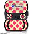 Kearas Polka Dots Pink On Cream - Decal Style Skins (fits Sony PSPgo)